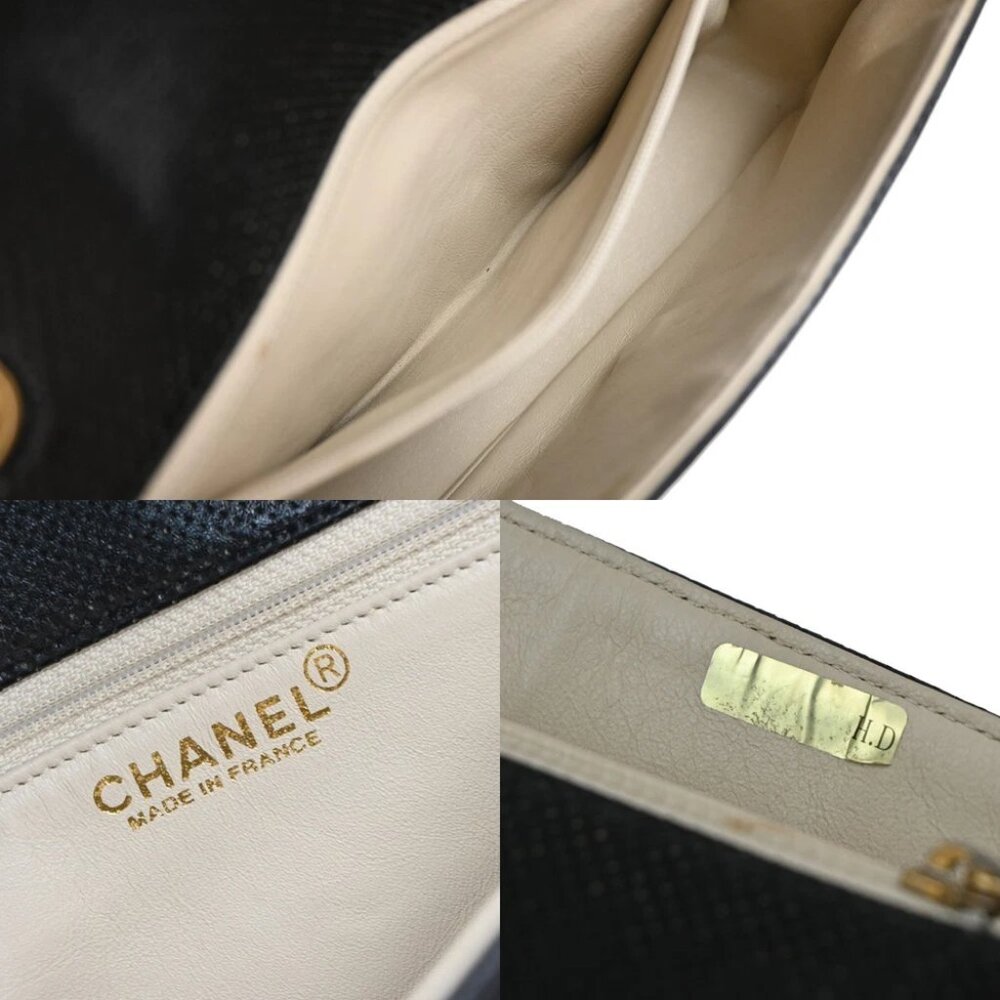 CHANEL CC Logo Shoulder Hand Bag Leather Black GHW France 687RF458 - Picture 8 of 14